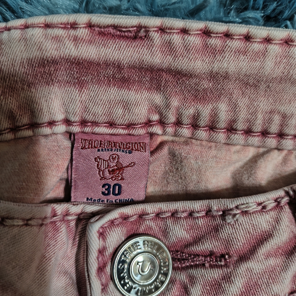 True Religion Pink Denim Jeans - Picture 2 of 9